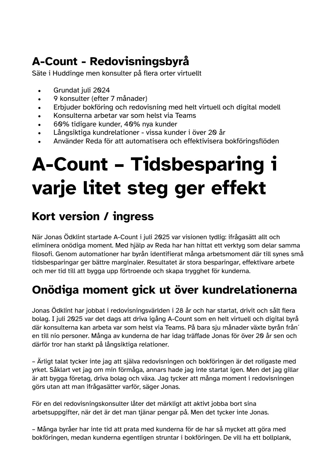 Förhandsgranskning av Kundcase – A-Count