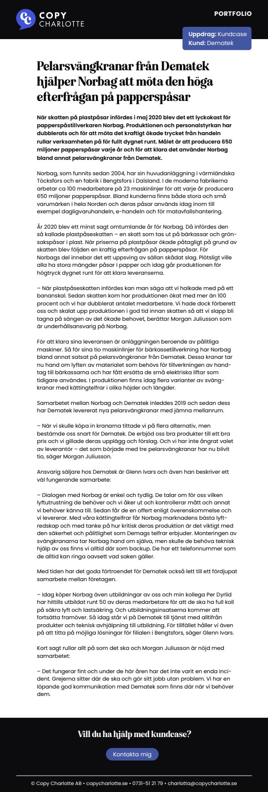 Dematek case preview